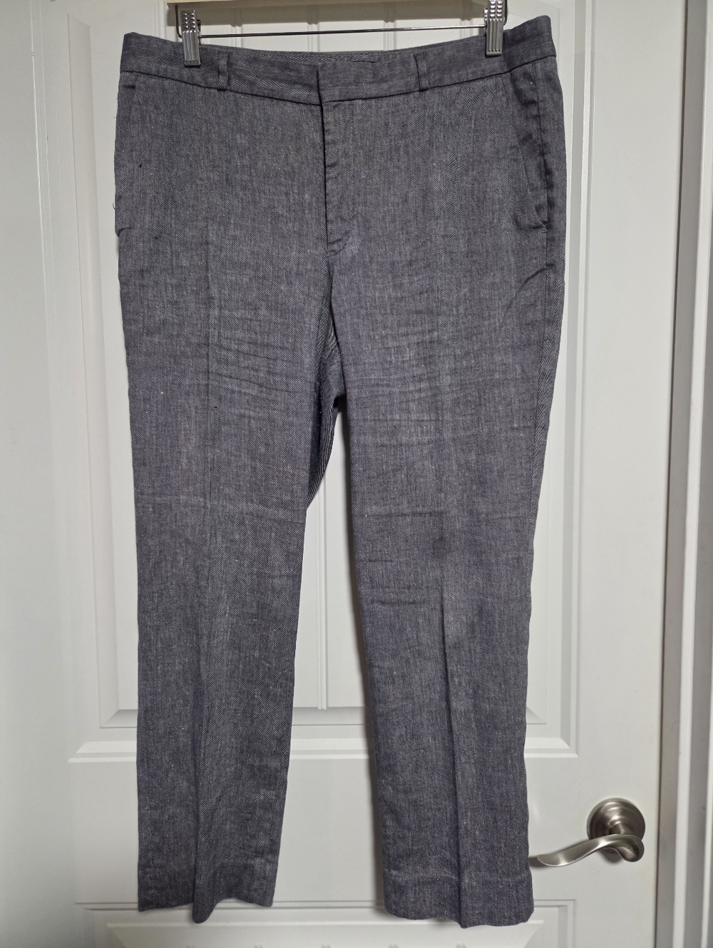 Banana Republic Avery Touser - Linen Pants - Blue Gray Heather